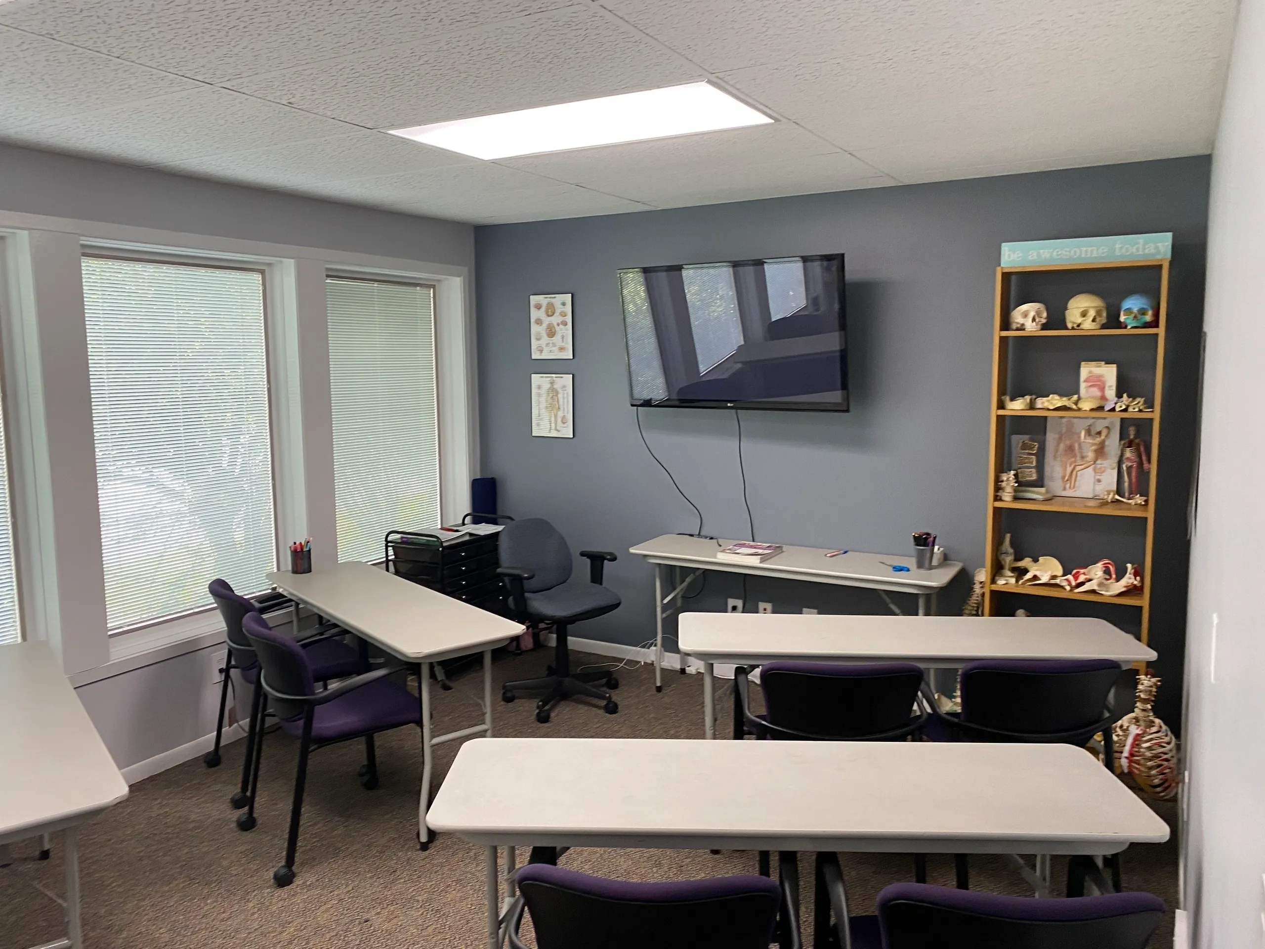 Educational room with anatomical models