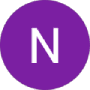 Alphabet letter N in purple circle